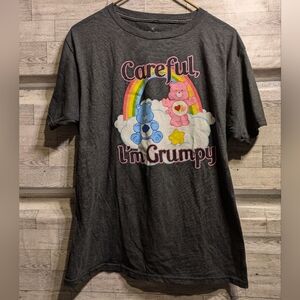 Ripple Junction Dark Gray Care Bears Logo Tee